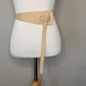 NWT Tan Wrap Coat Belt Vegan Leather O/S